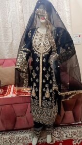 Beautiful Stitched Suit in Soft Organza with embroidery